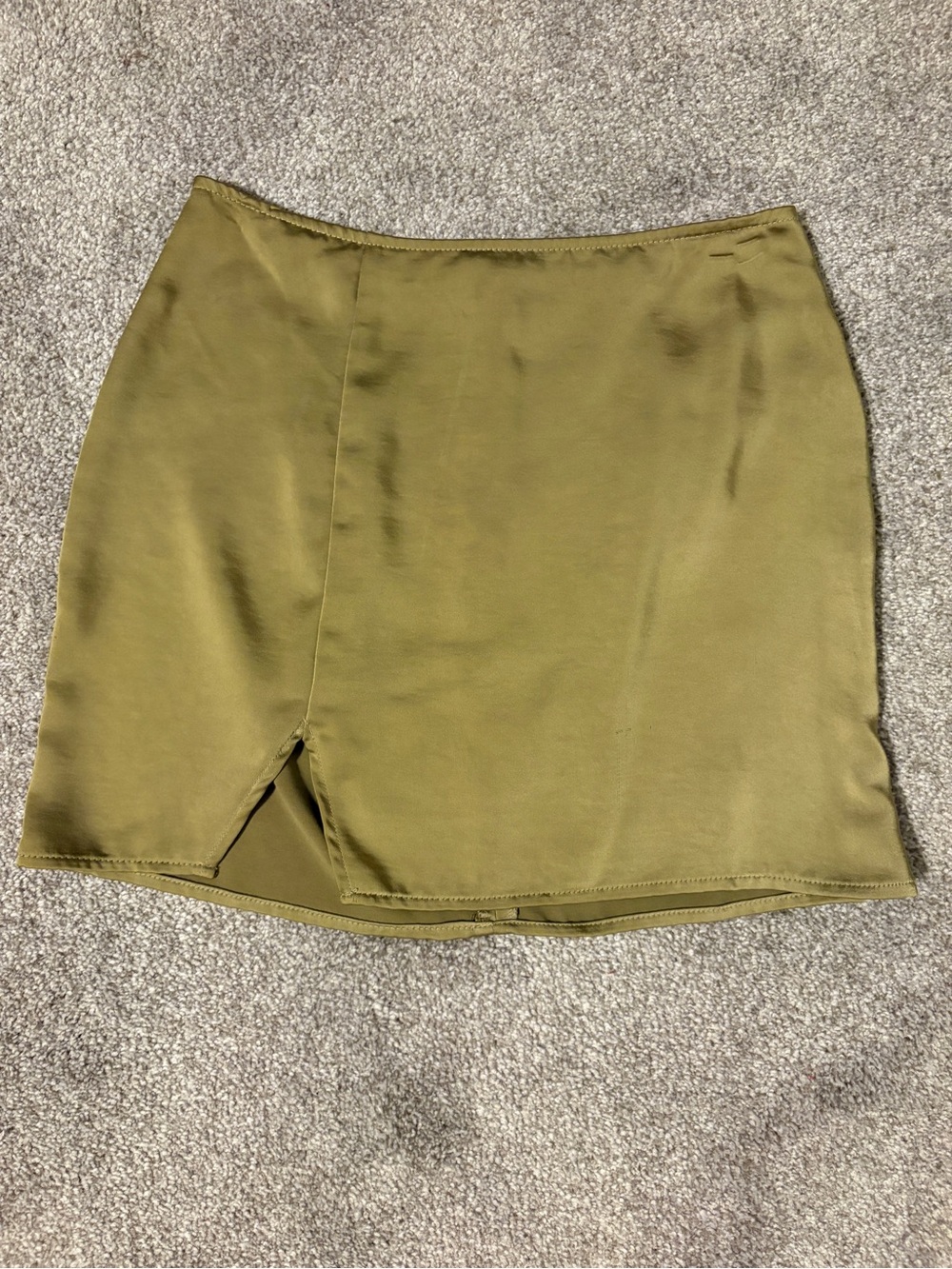 Forever 21 Olive Mini Skirt with Front Slit